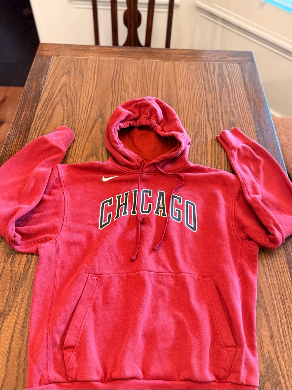 NBA Red Hooded Sweatshirt with Nike Tag